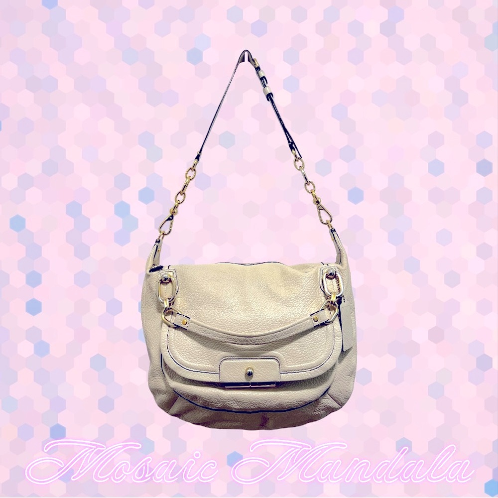 NWT ✨Coach ✨Gorgeous Super Rare Huge Soft Leather Oversized off-white Hobo Bag